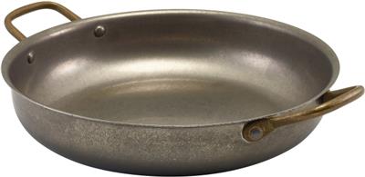 Serveerpan rond 24.5cm steel vintage