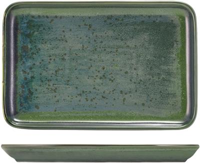Schaal rechthoek 30.0x20.0cm aqua green terra