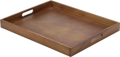 Dienblad 49.0x38.5cm met handvat hout