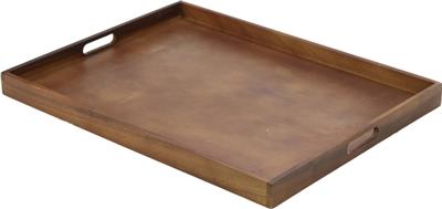 Dienblad 64.0x48.0cm met handvat hout Genware