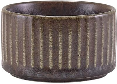 Dipper/tipje 6.8cm black fluted Terra