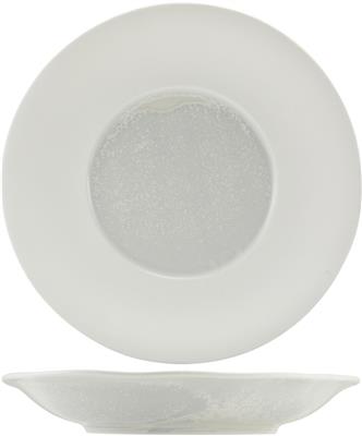 Bord winged plat 30.0cm incise lustre
