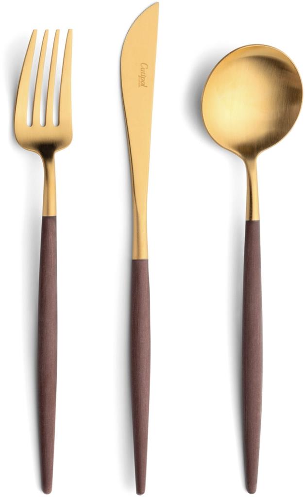 Tafellepel 21.7 cm Goa Brown Gold Matt 05