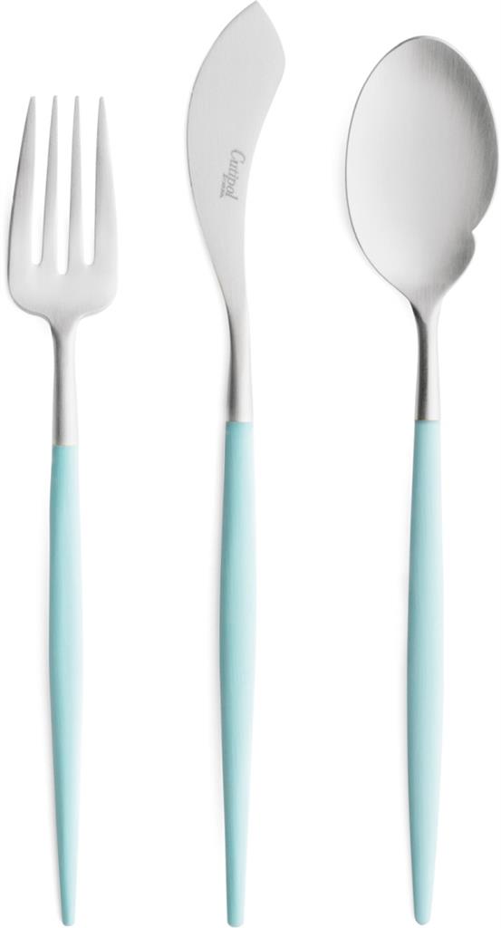 Visvork 20 cm Goa Turquoise RVS Matt Cutipol 10
