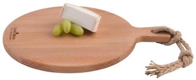 Serveerplank rond met handvat 25.0cm Puur Hout