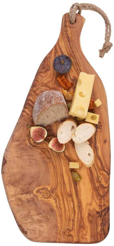 Serveerplank organisch met handvat 50.0/55.0cm Pure Olive Wood