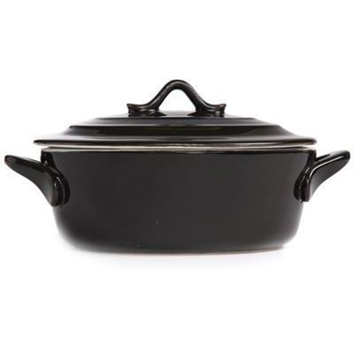 Ovenschotel met deksel 13.0x10.0x(h)5.0cm zwart C&T