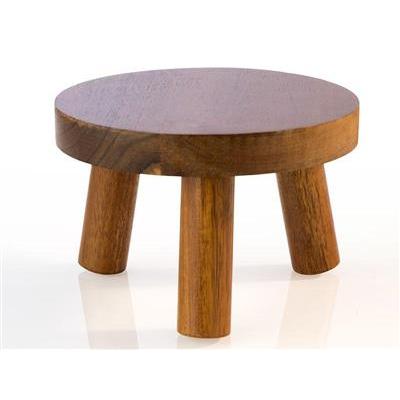 Buffetverhoger rond15.0cm(H)10.0cm acacia