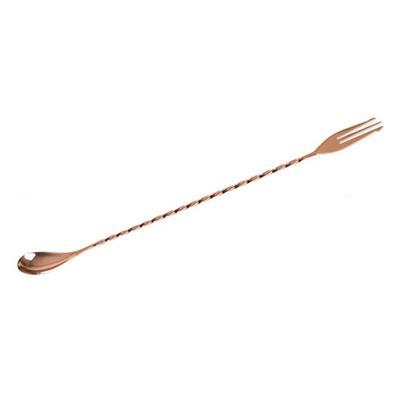 Barlepel 30.0cm met vork koper