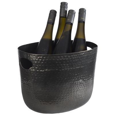 Wijnkoeler 30.0x23.5x(H)23.0cm xl black hammered