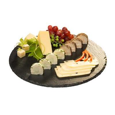 Leisteen rond 32.0cm zwart aps