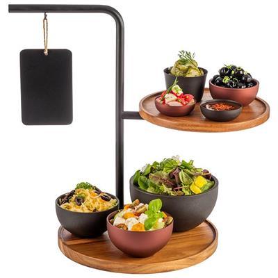 Etagere 2-laags rond 30.0x47.0x(H)44.0cm iron