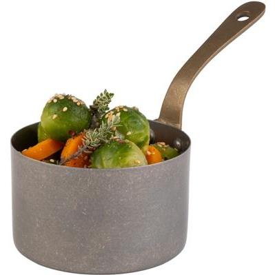 Serveer/sauspan 9.5cm rvs vintage