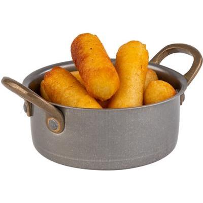 Serveer/sauspan 11.5cm rvs vintage