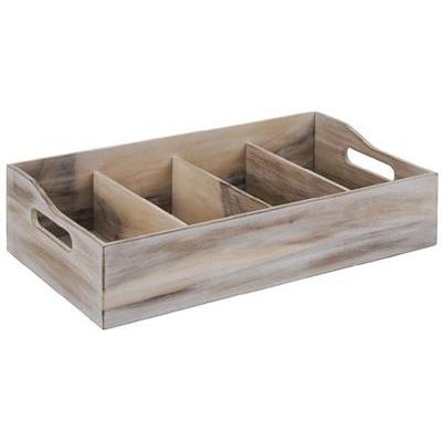 Bestekbak 51.0x28.0x(H)13.0cm acacia whitewash