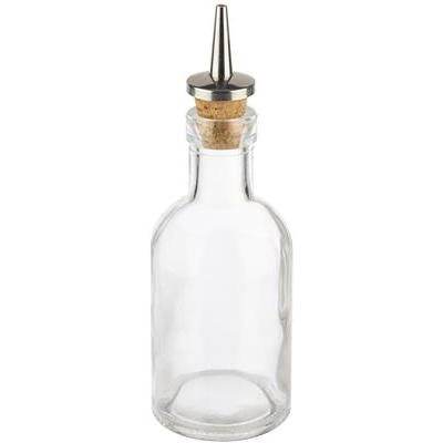 Olie/azijnfles rond met schenktuit 10.0cl aps