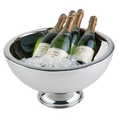 Wijn/champagnekoeler 43.5cm rvs
