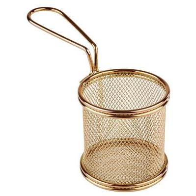 Frituur/frietmandje rvs 9.0cm (H)8.5cm gold