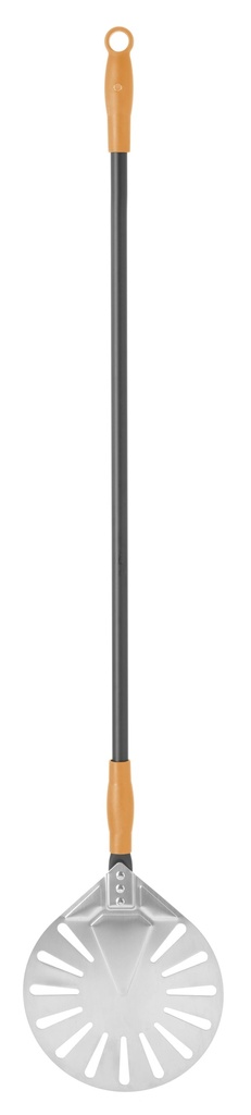 Pizzaschep rond geperforeerd 120cm Hendi