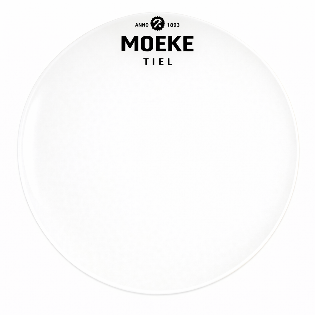 Bord plat coupe 26.9 cm Classic White 276X met logo Moeke Tiel12u