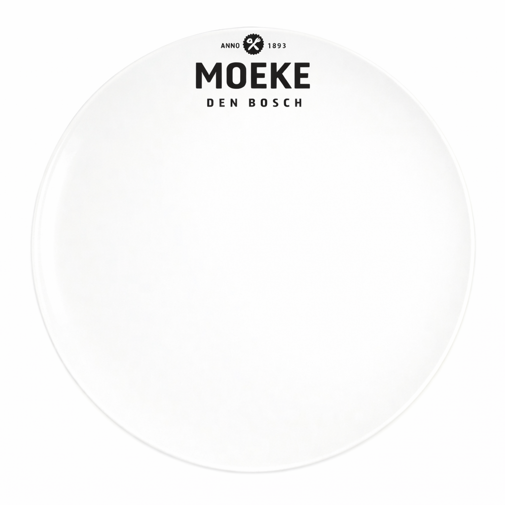 Bord plat coupe 26.9 cm Classic White 276X met logo Moeke Den Bosch12u