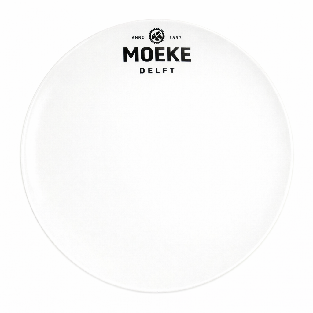 Bord plat coupe 26.9 cm Classic White 276X met logo Moeke Delft 12u