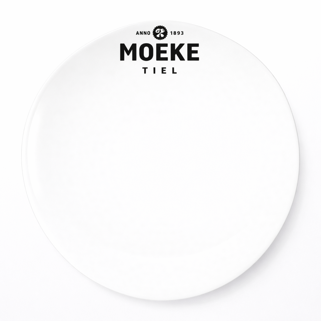 Bord plat coupe 22.6 cm Classic White 237X met logo Moeke Tiel 12u