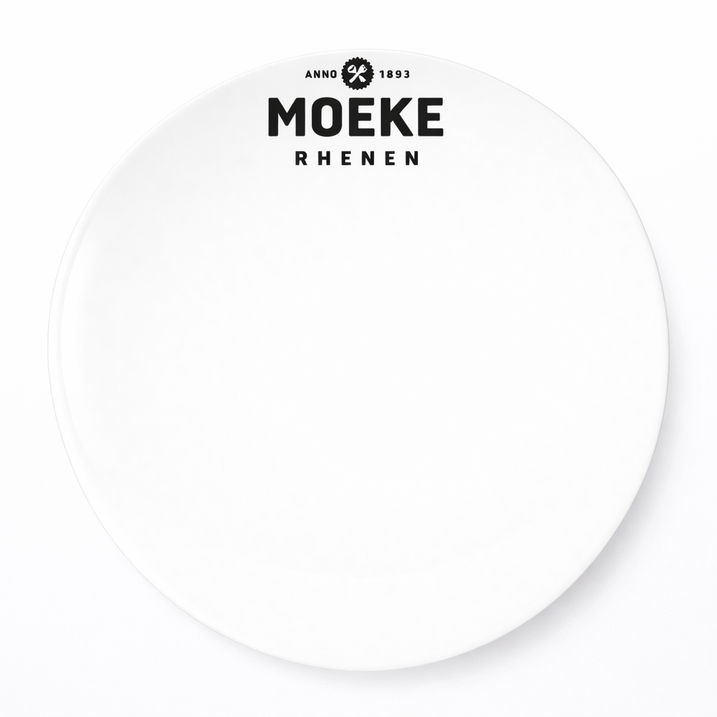 Bord plat coupe 22.6 cm Classic White 237X met logo Moeke Rhenen 12u