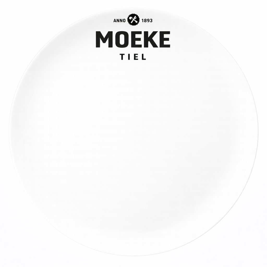 Bord plat coupe 32.2 cm Classic White 298X met logo Moeke Tiel 12u 