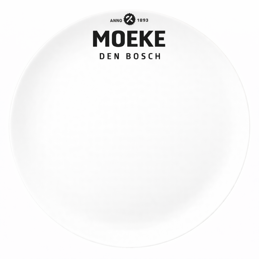 Bord plat coupe 32.2 cm Classic White 298X met logo Moeke Den Bosch 12u