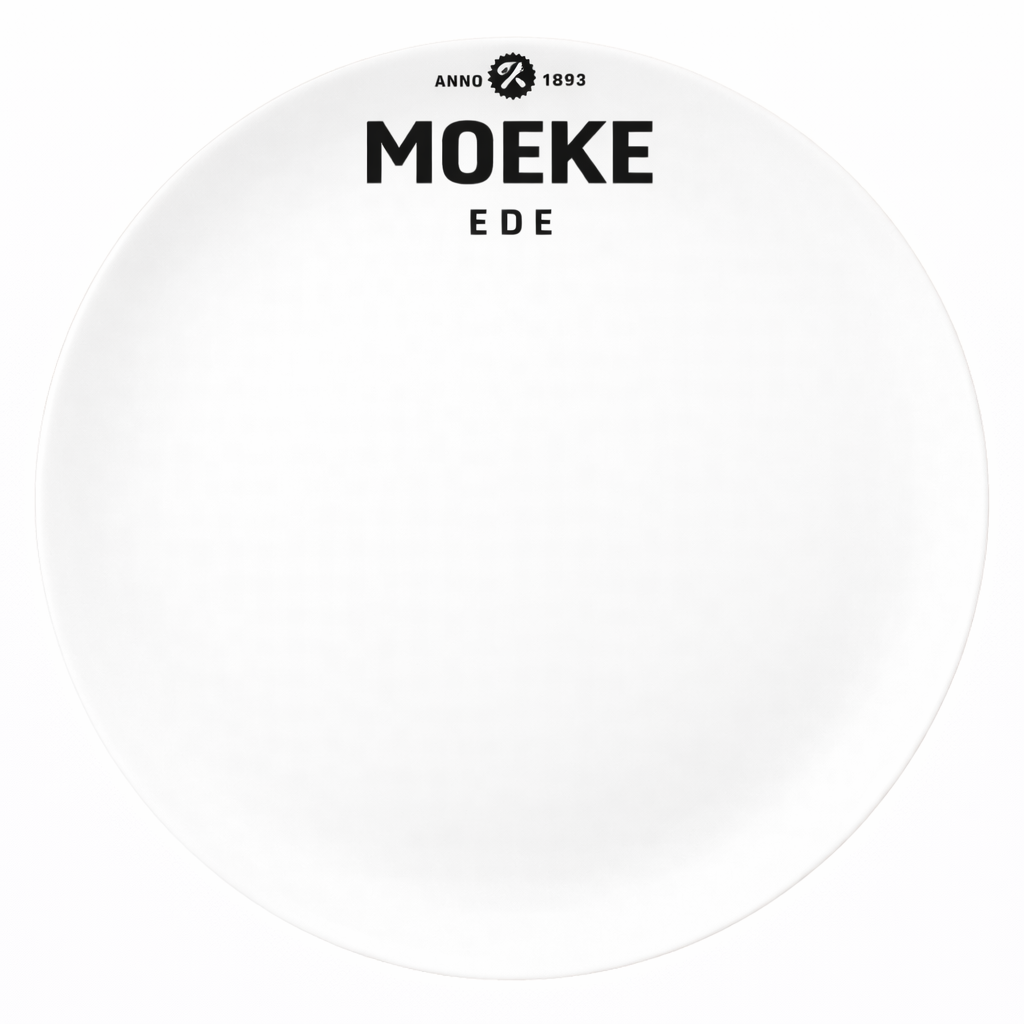 Bord plat coupe 32.2 cm Classic White 298X met logo Moeke Ede 12u