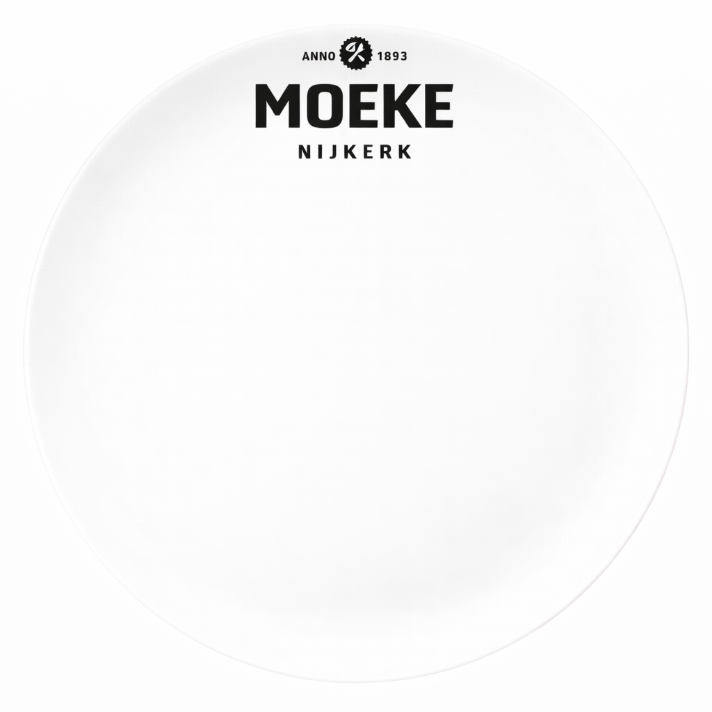 Bord plat coupe 32.2 cm Classic White 298X met logo Moeke Nijkerk 12u