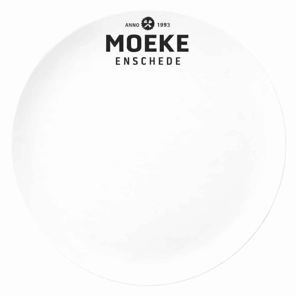 Bord plat coupe 32.2 cm Classic White 298X met logo Moeke Enschede 12u