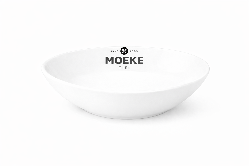 Schaal chef's 26.5 cm Classic White 565X met logo Moeke Tiel 12u
