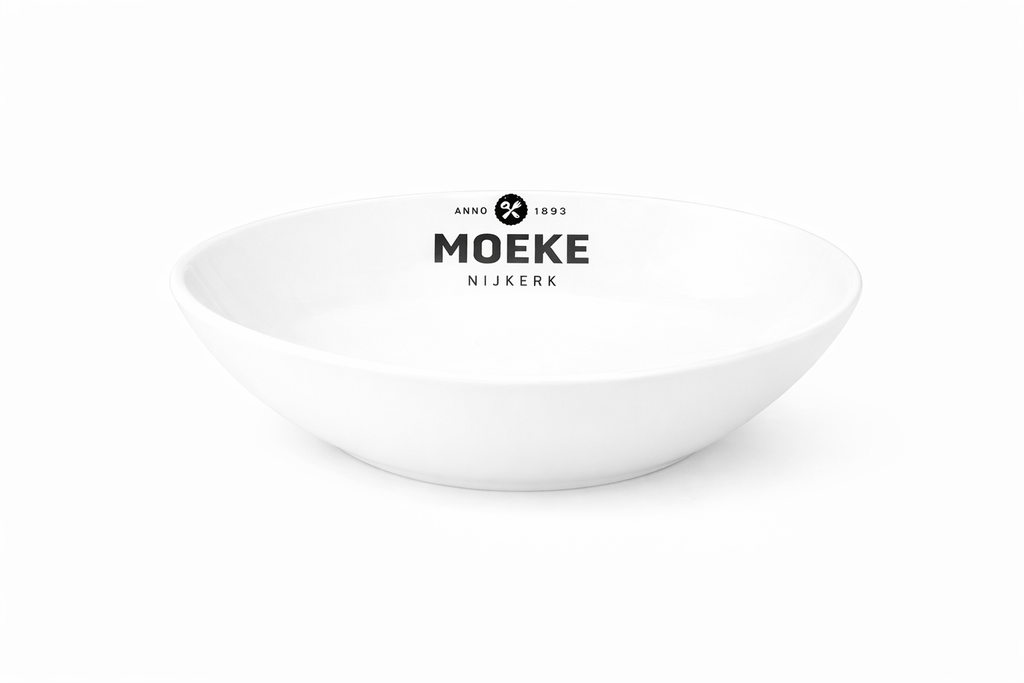 Schaal chef's 26.5 cm Classic White 565X met logo Moeke Nijkerk 12u