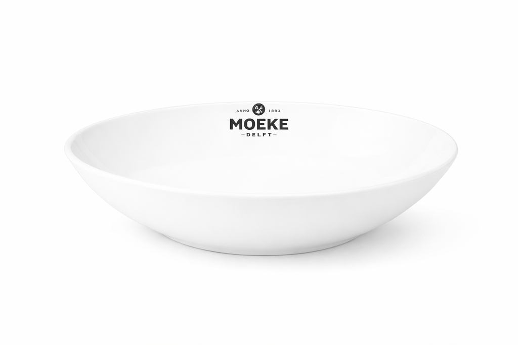 Schaal chef's 26.5 cm Classic White 565X met logo Moeke Delft 12u