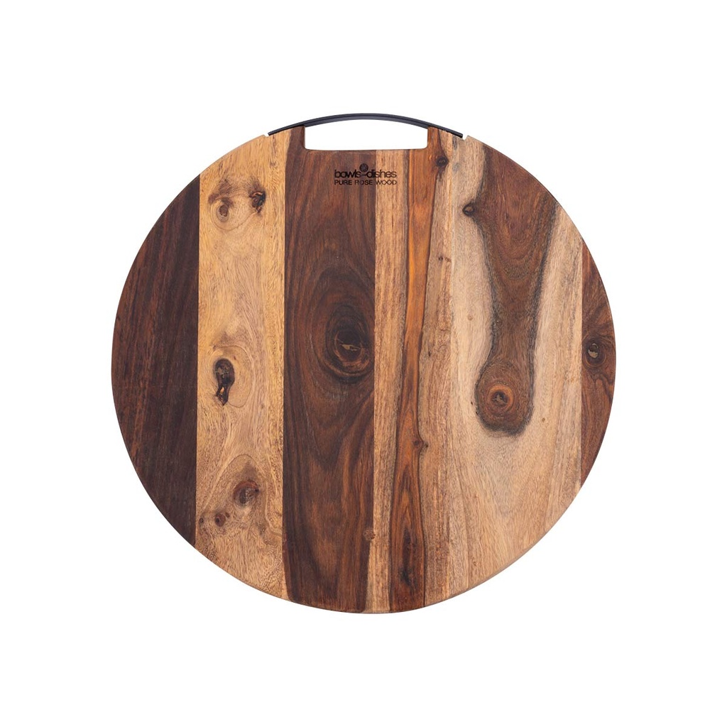Serveerplank rond met handvat 40.0cm Pure Rose Wood