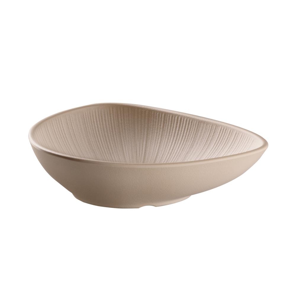 Kom 23.0x18.0cm melamine nero beige