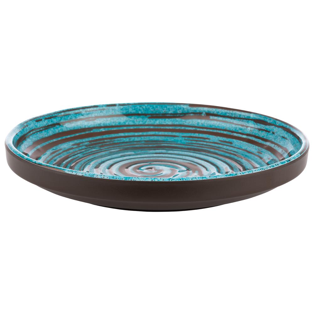 Bord walled 18.0cm cancun melamine blauw