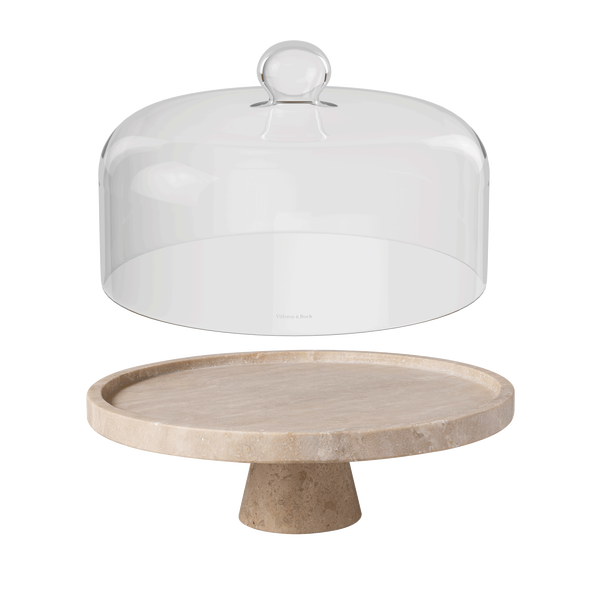 Taartstandaard 28.0x(h)10.0cm Travertine 3841