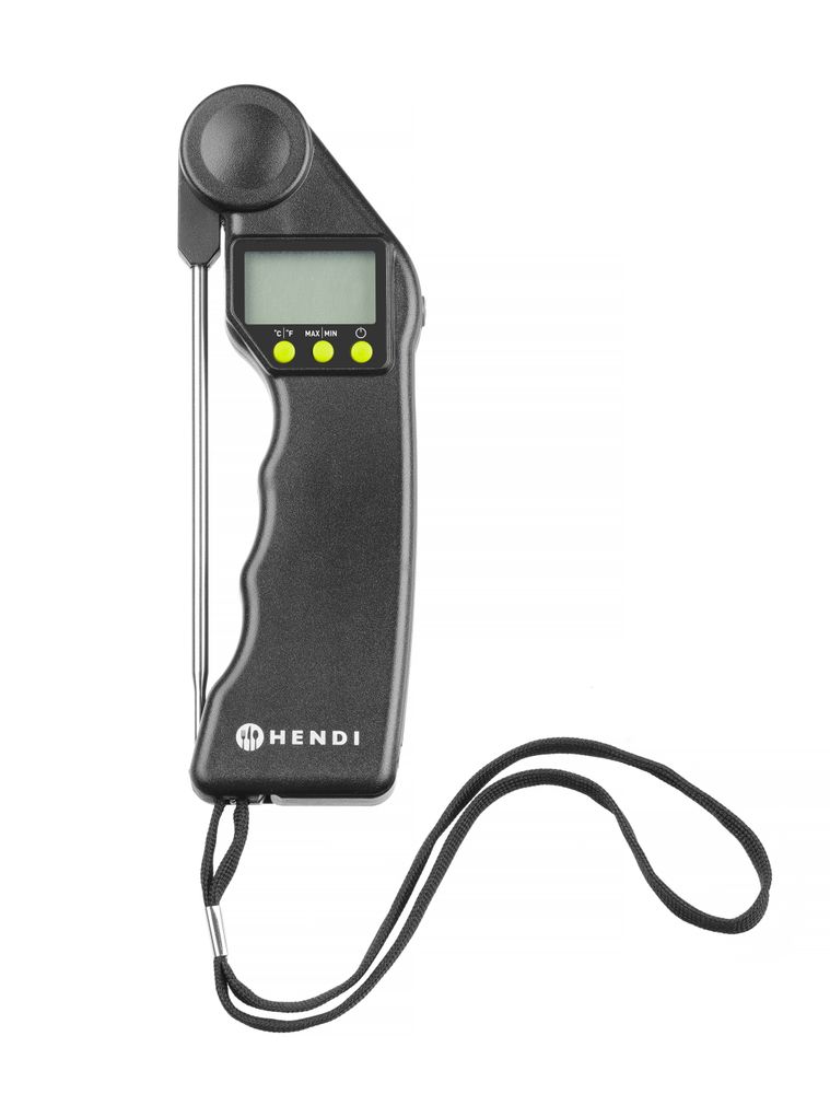 Kernthermometer digitaal geijkt -50° tot 300°c met opvouwbare sonde Hendi