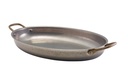 Serveerpan ovaal 34x23cm steel vintage