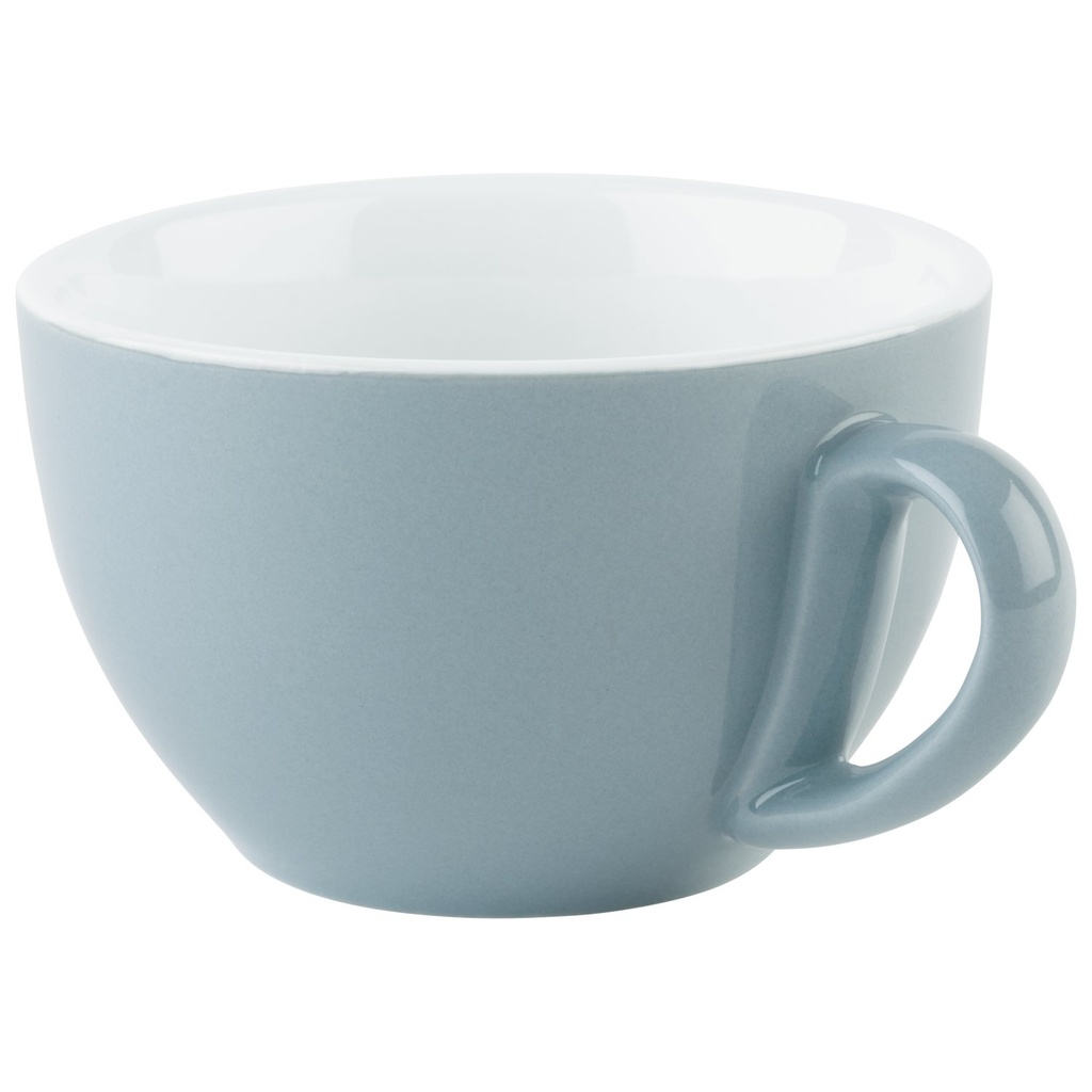 Porseleinen Cappuccinokop 300.0 ml Ø10.5xH6.5cm set van 6 Snug met blauw oor