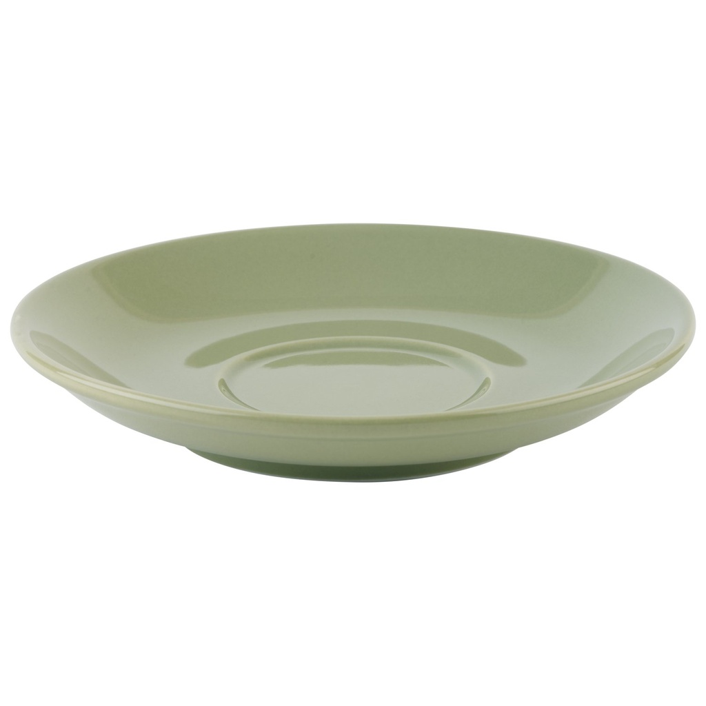 Koffieschotel porselein 14.5x14.5x2.5cm Snug groen 6 stuks