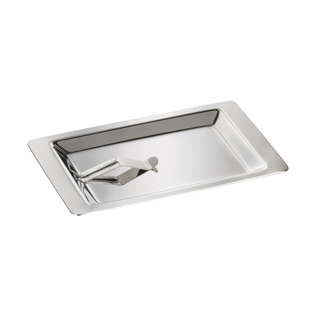 Rekeningschaal met klem 17.0x11.0x1.0cm RVS