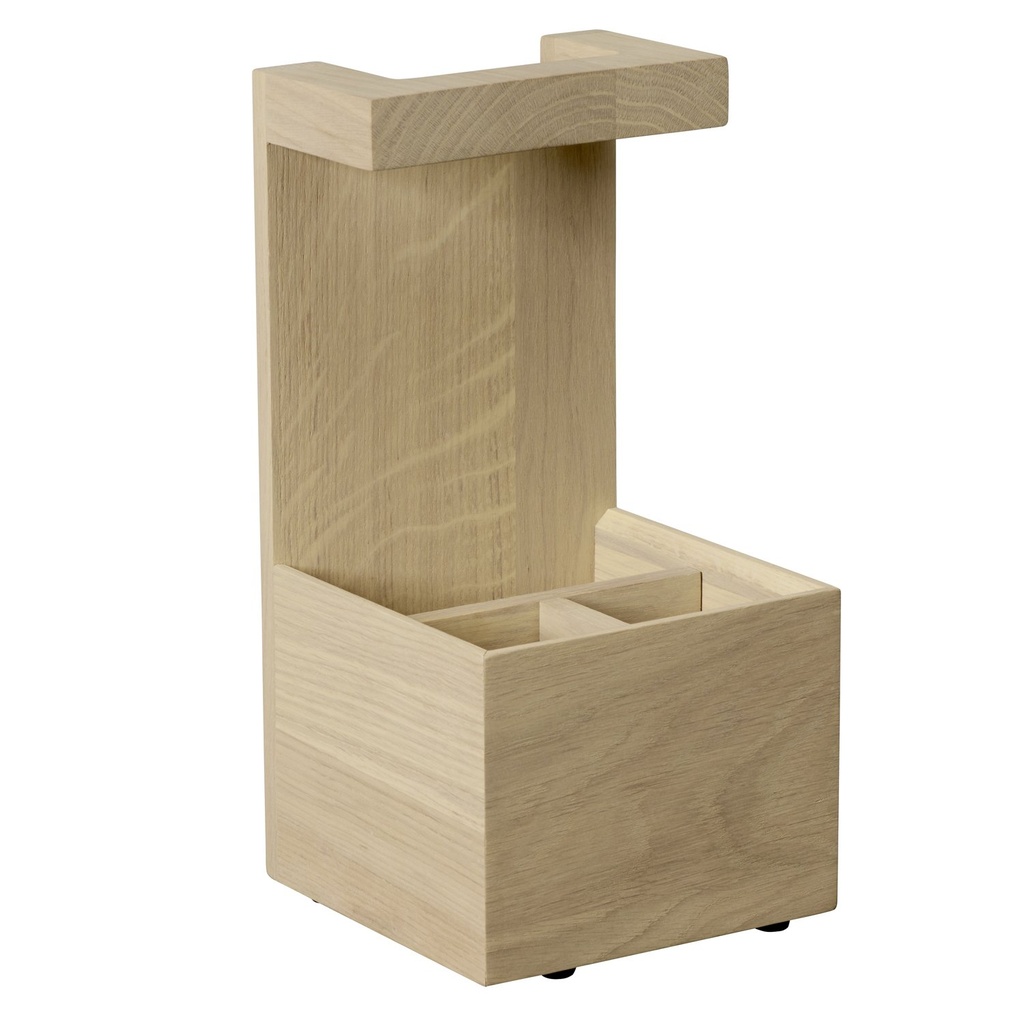 Tafelcaddy 15.0x15.0x31.0cm Valo eikenhout geolied