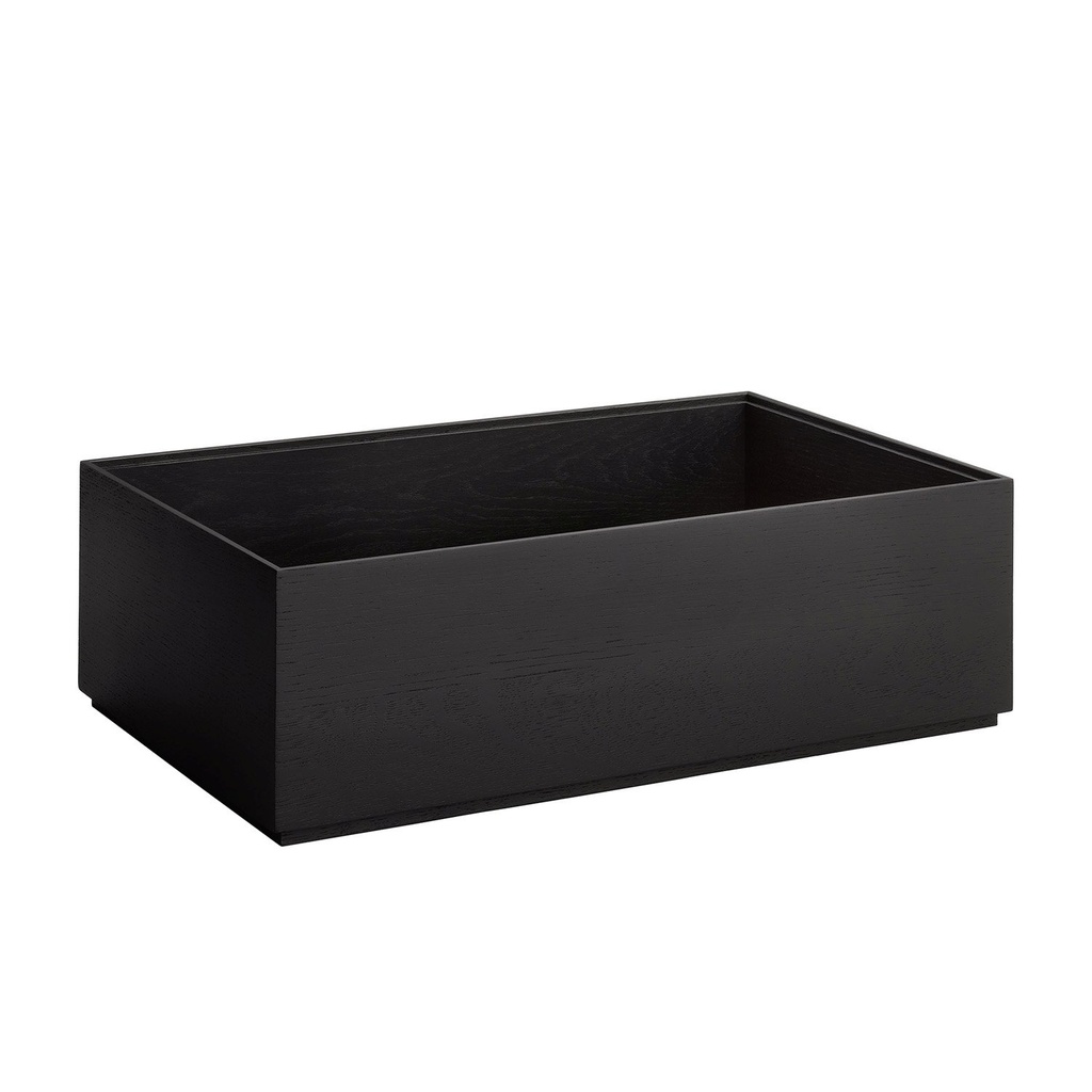 Houten box GN 1/1 53.0x32.5x16.5cm Valo eikenhout zwart gelakt