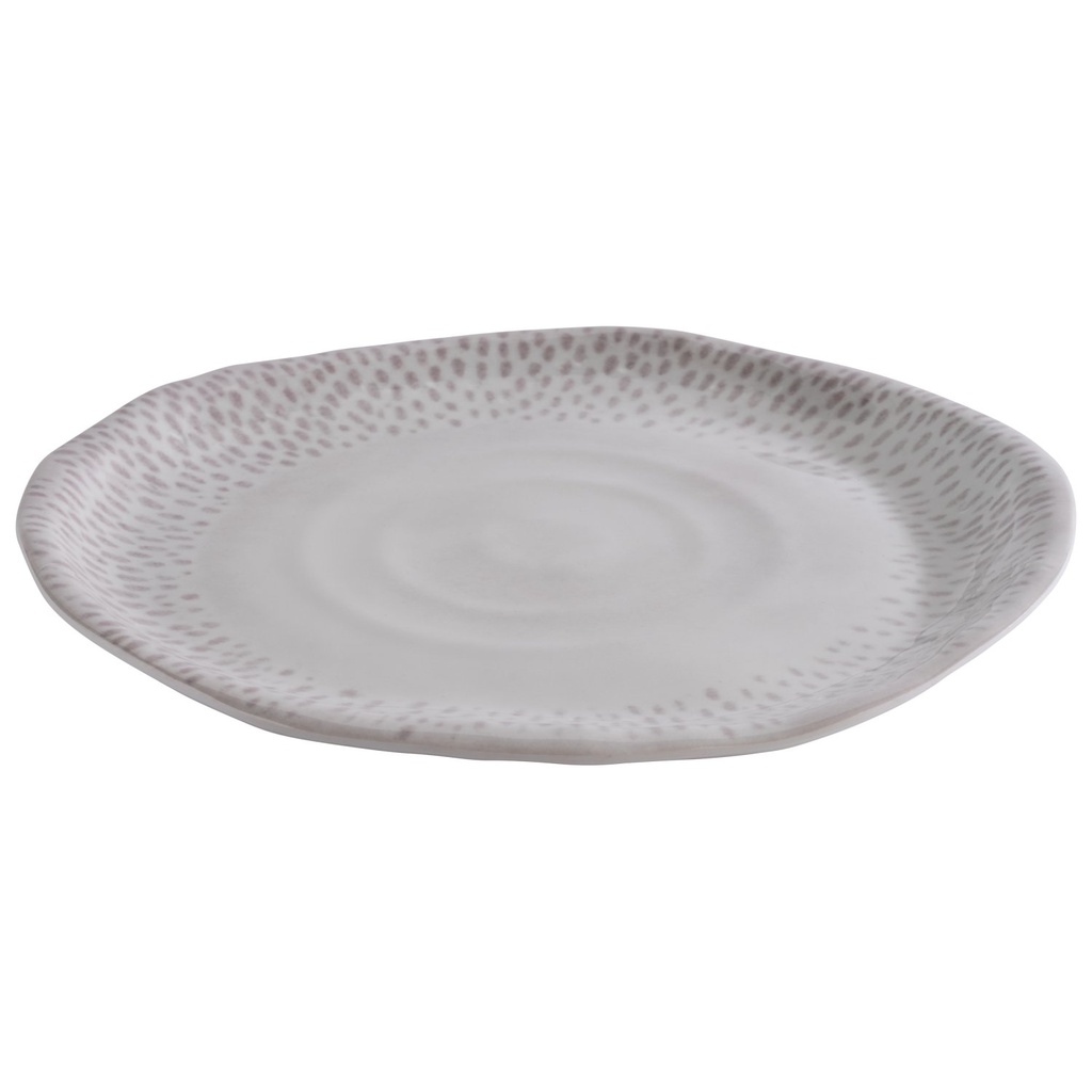 Bord 26.5x26.5x2.5cm Footmark melamine wit grijs