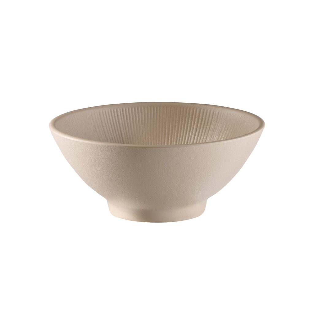 Kom melamine 0.9 liter 19.0x19.0x8.0cm Nero zandkleurig/zwart