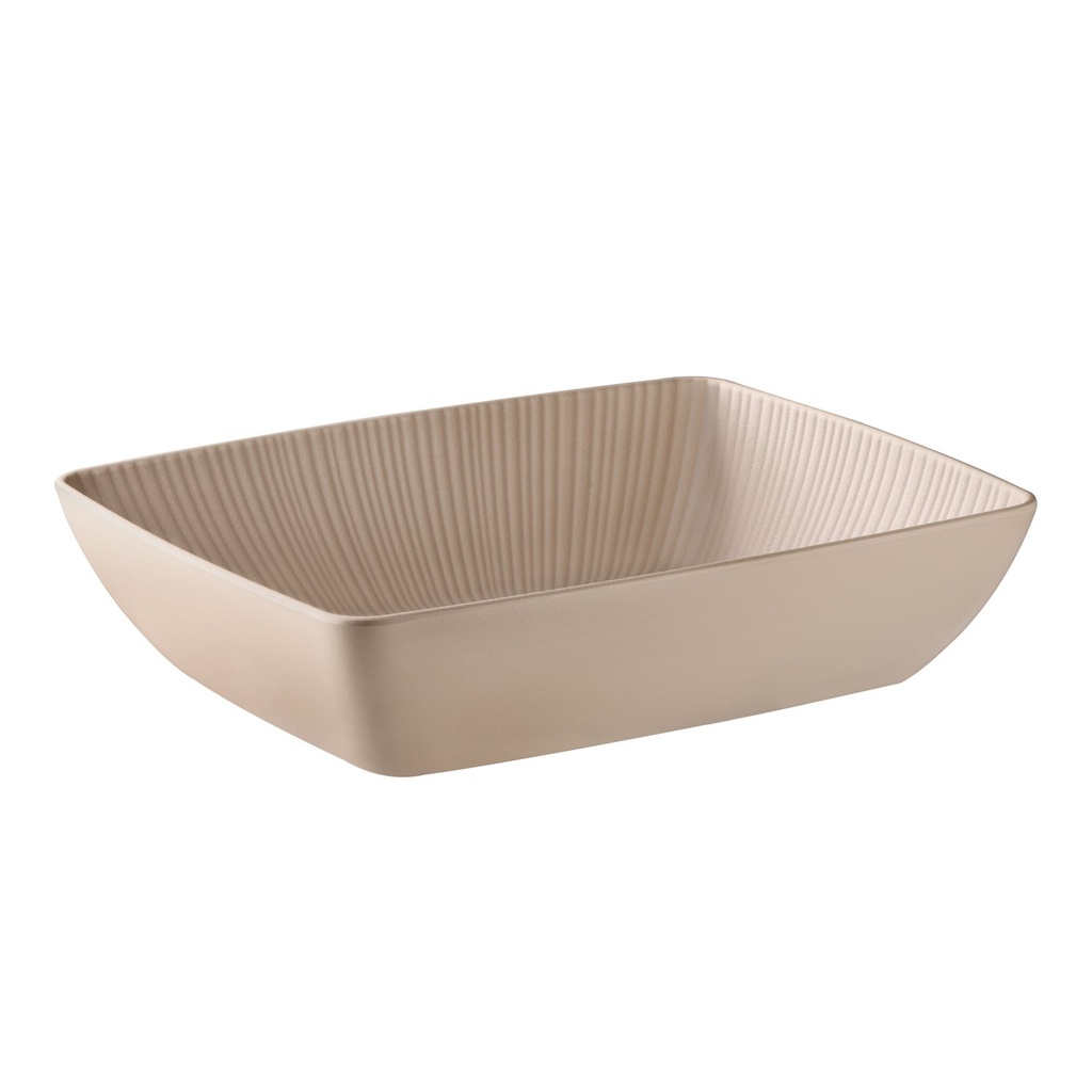 Melamine kom GN 1/2 3.5 liter 32.5x26.5x7.5cm zwart/zand